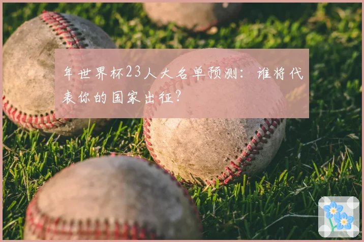 年世界杯23人大名单预测：谁将代表你的国家出征？